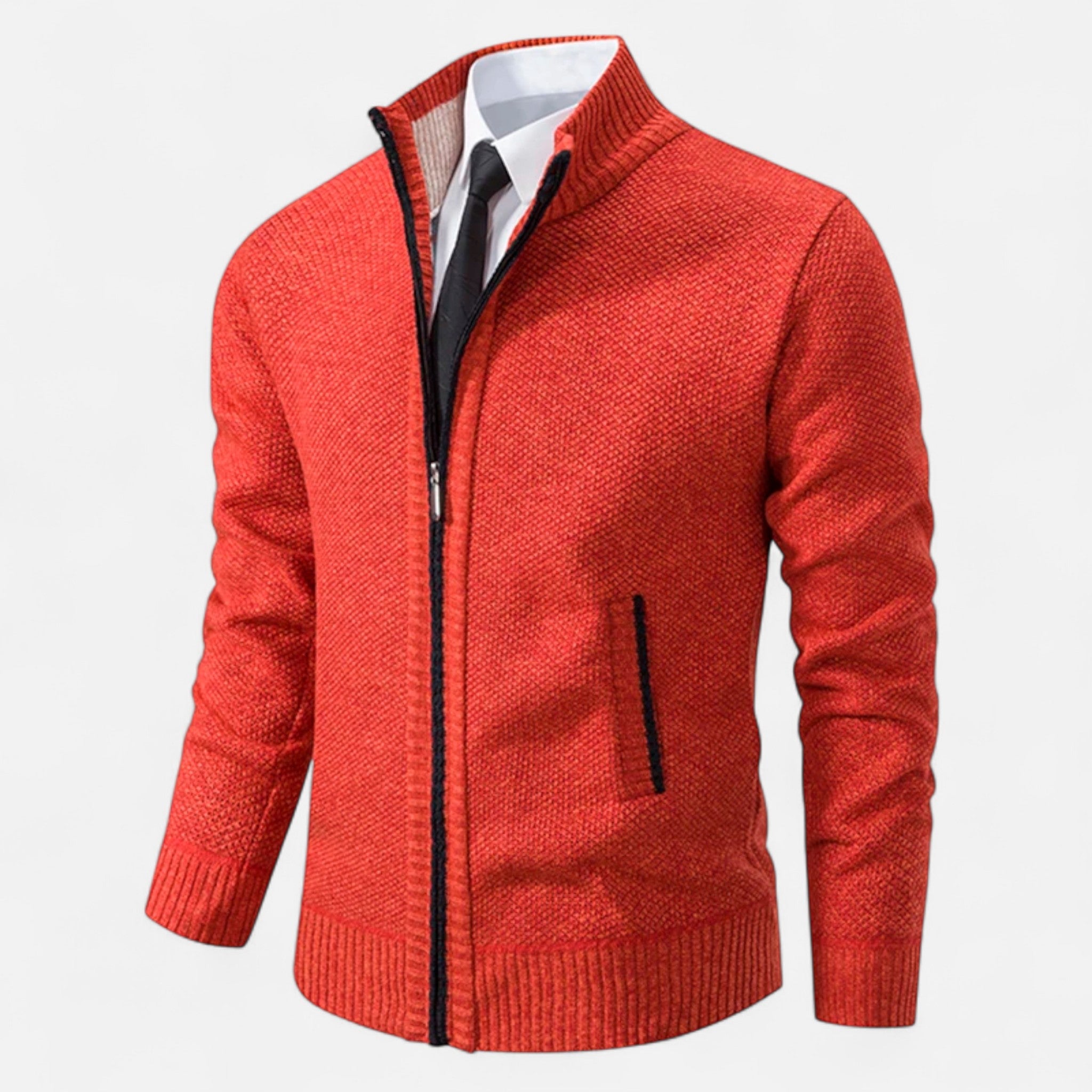 Ancienne Monde | Casaco Polar Masculino com Fecho e Gola Alta