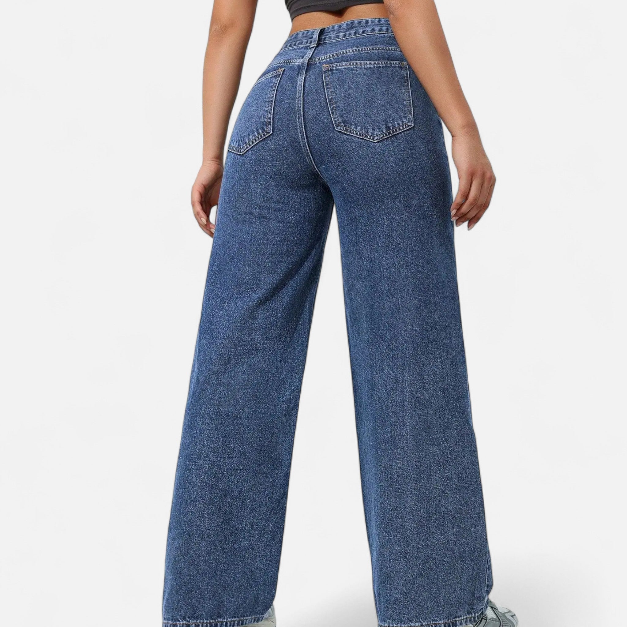 Antigo Mundo | Jean Mulher Largo Casual Elegante