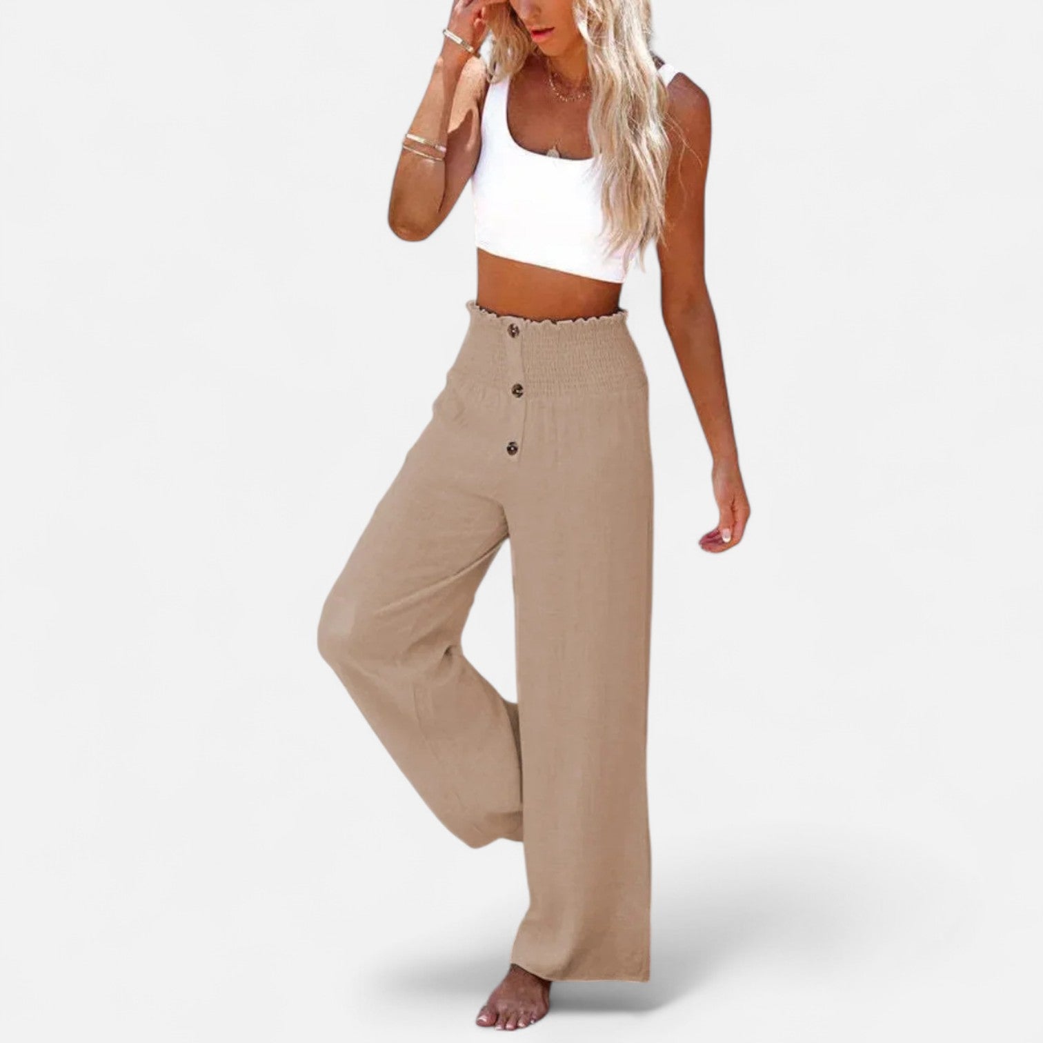 Ancienne Monde | Pantalon Femme en Lin – Légèreté Estivale, Structure Intemporelle