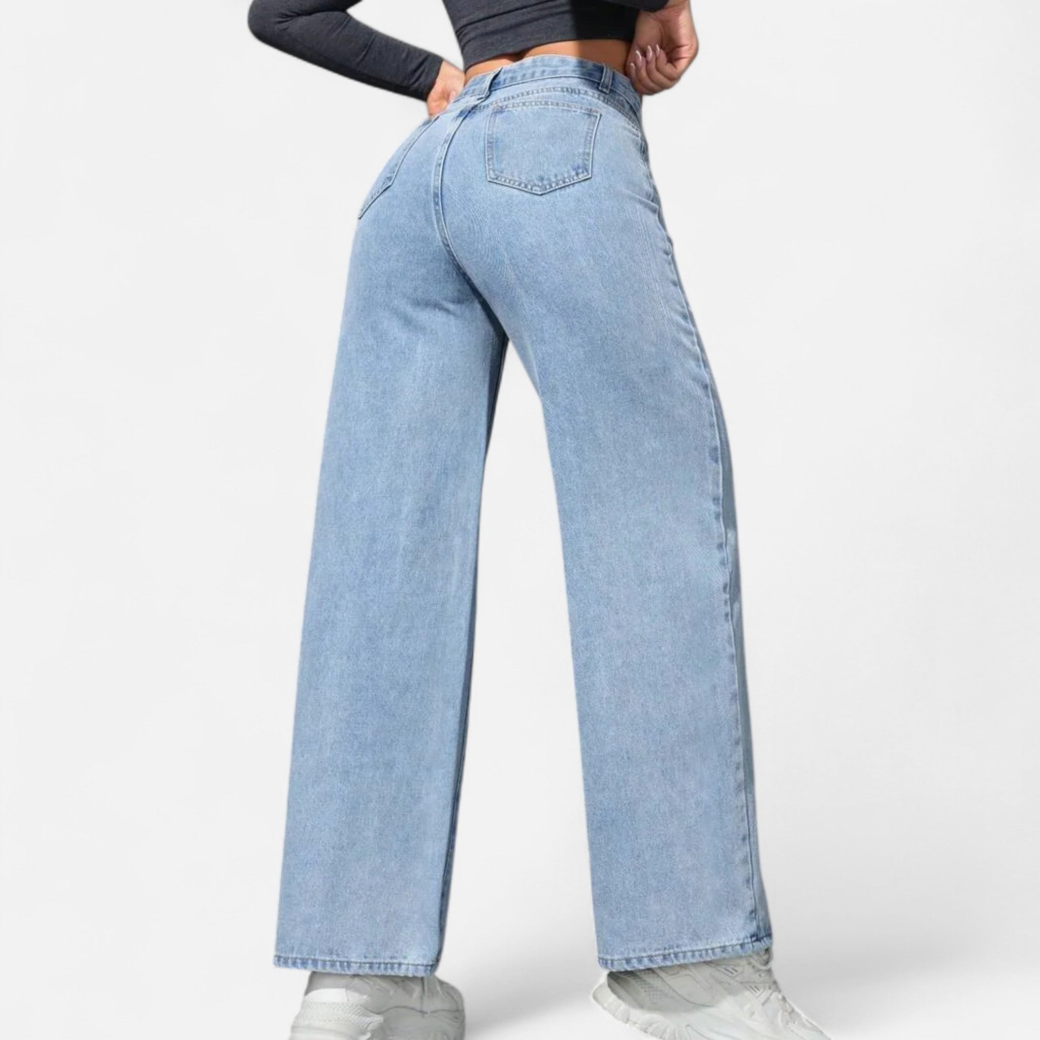 Antigo Mundo | Jean Mulher Largo Casual Elegante
