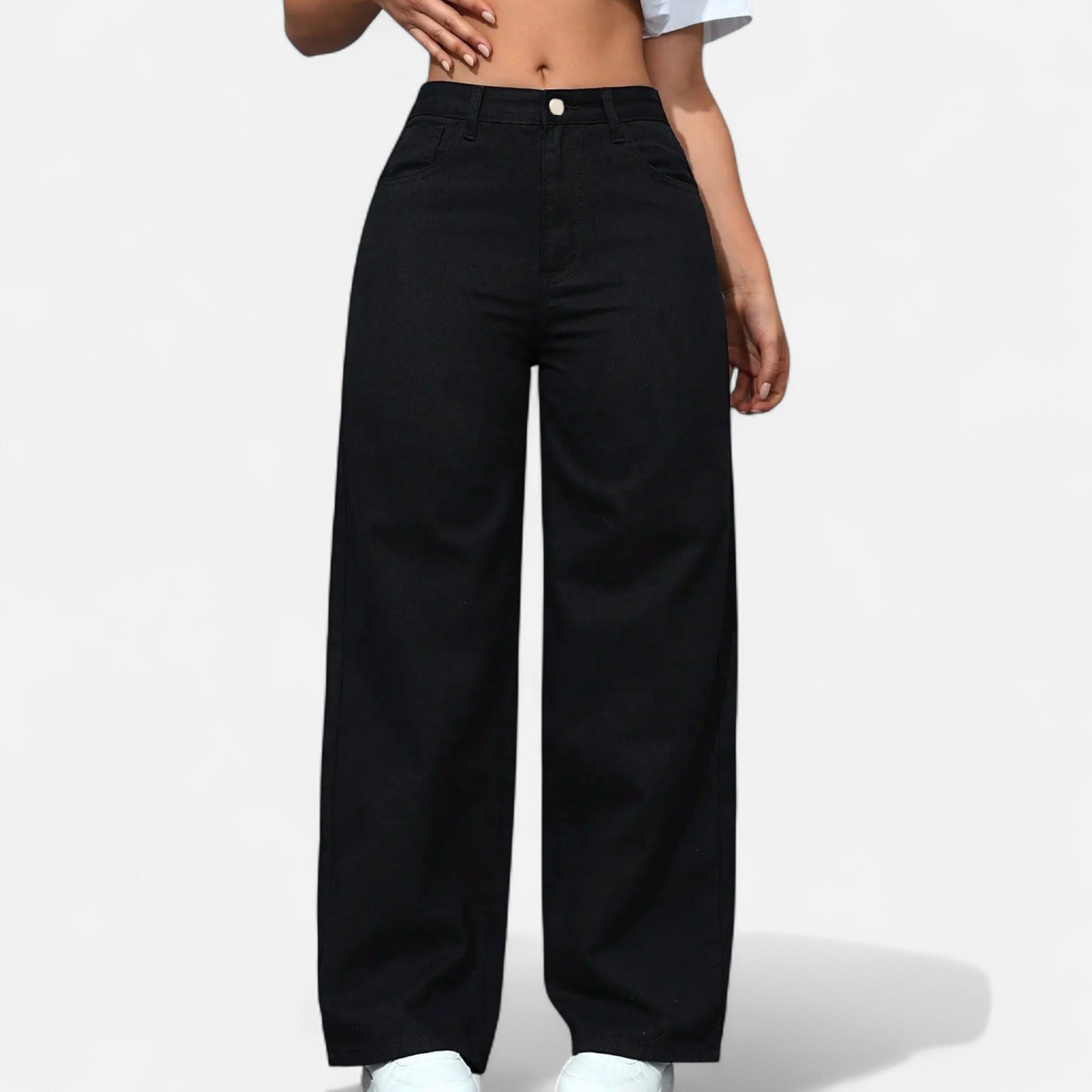 Antigo Mundo | Jean Mulher Largo Casual Elegante