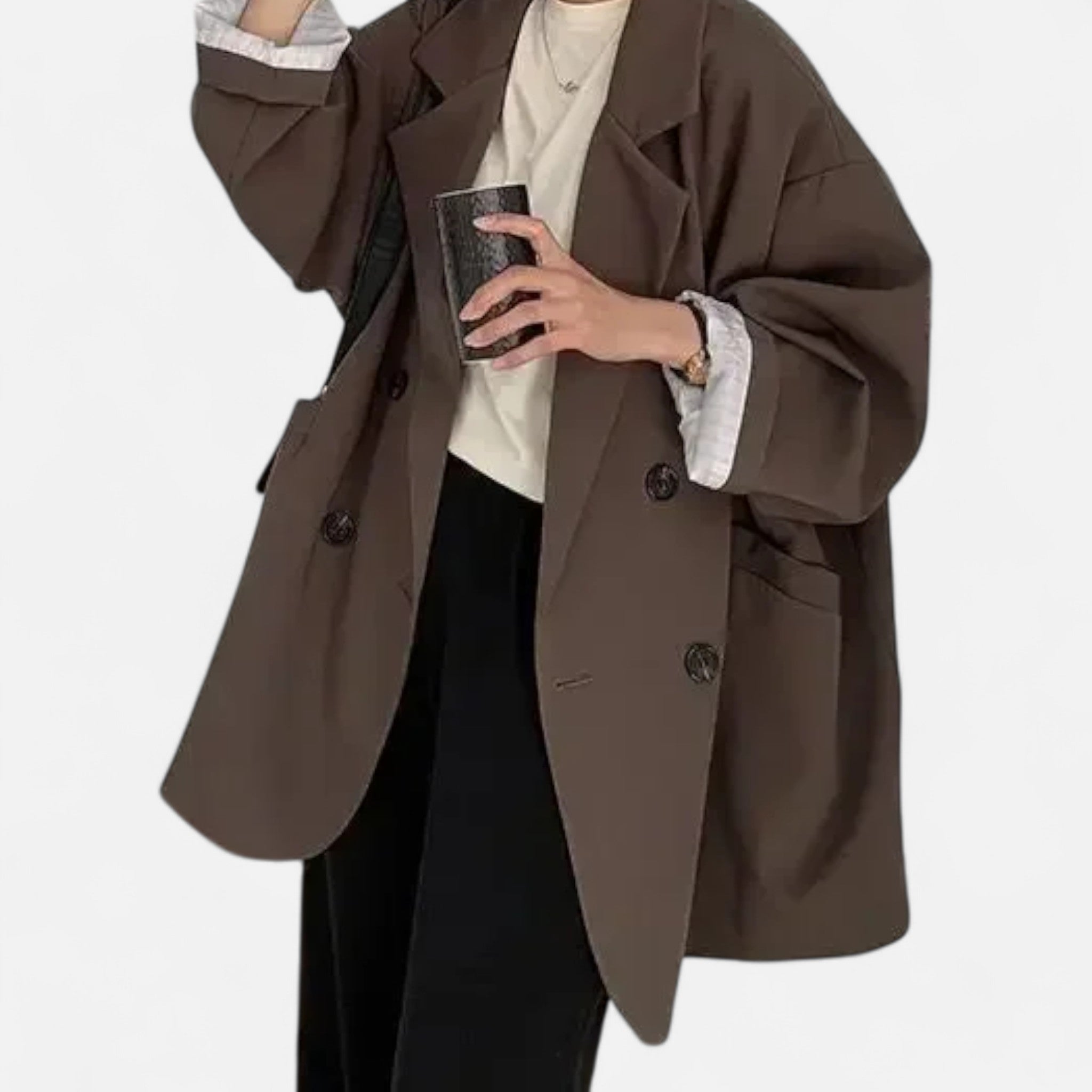 Ancienne Monde | Blazer Femme Double Boutonnage Ample