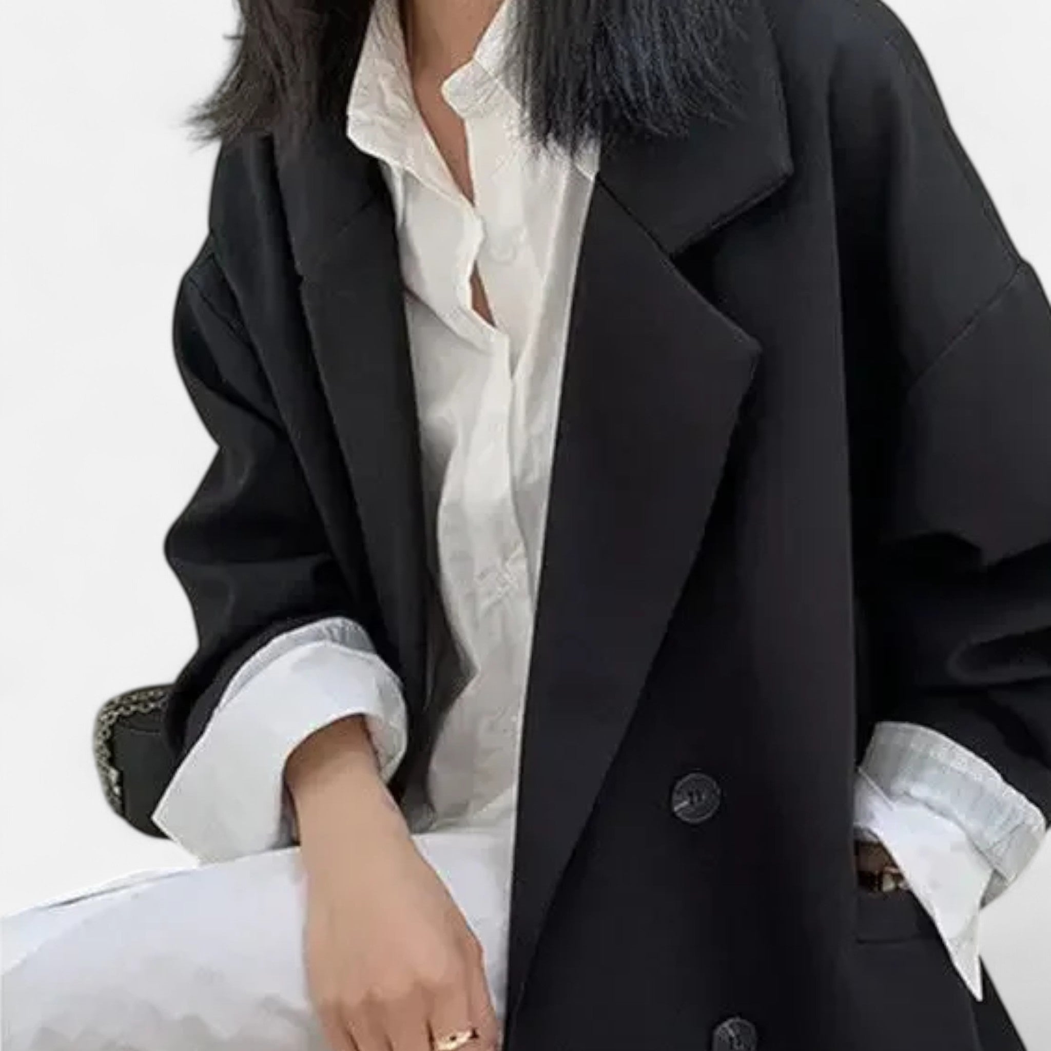 Ancienne Monde | Blazer Femme Double Boutonnage Ample