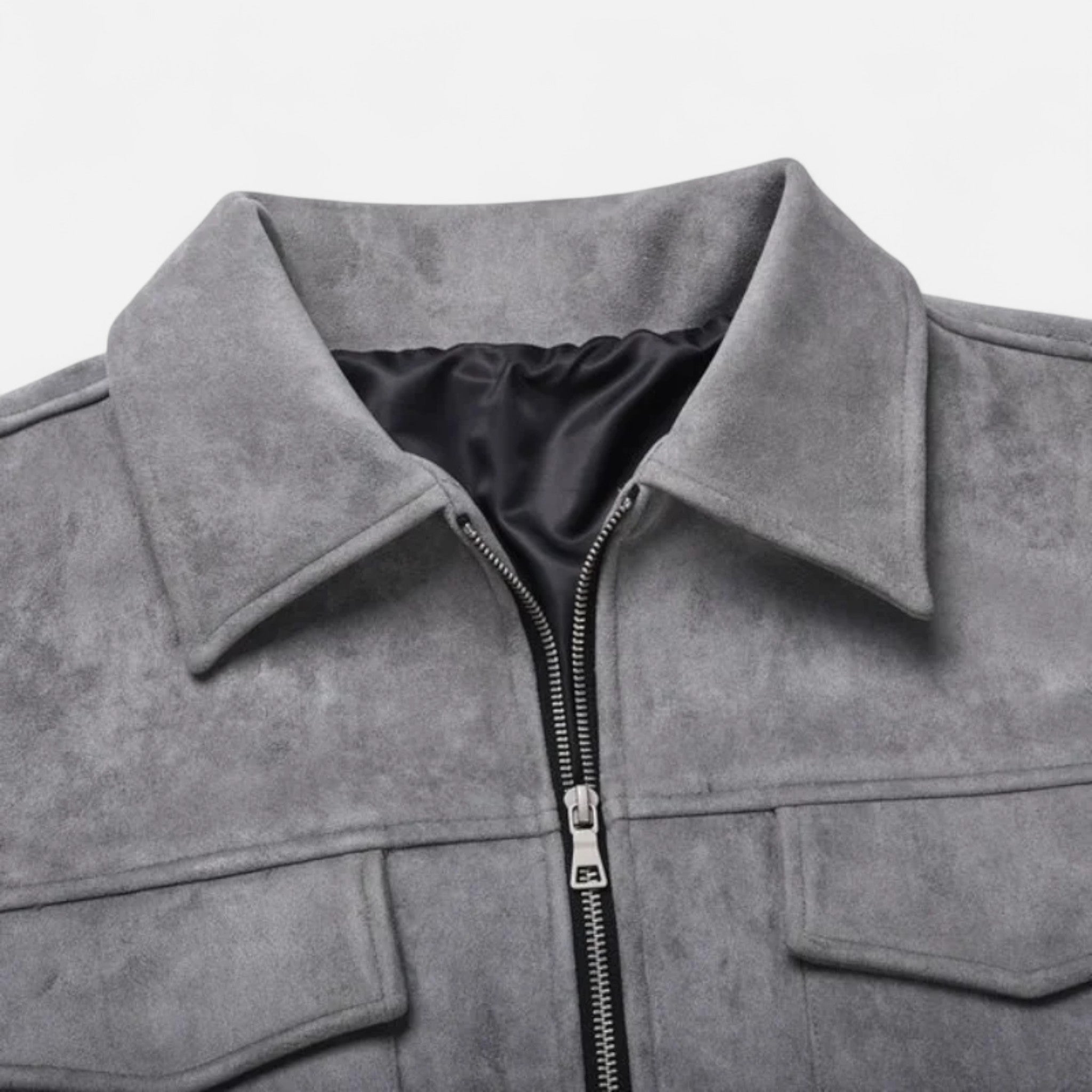 Ancienne Monde | Blouson Homme Suédine Zippé Décontracté