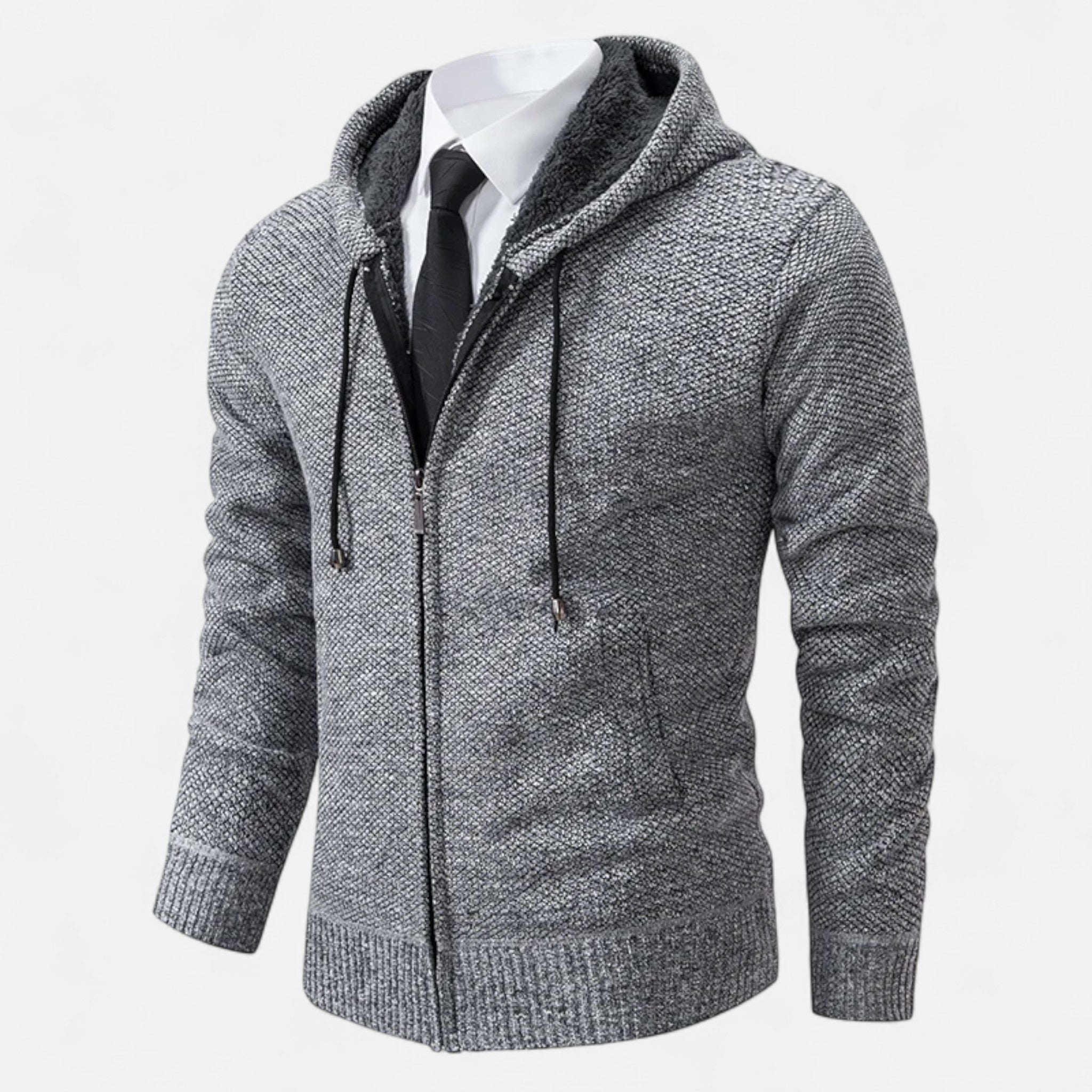 Ancienne Monde | Casaco Polar Masculino com Fecho e Gola Alta