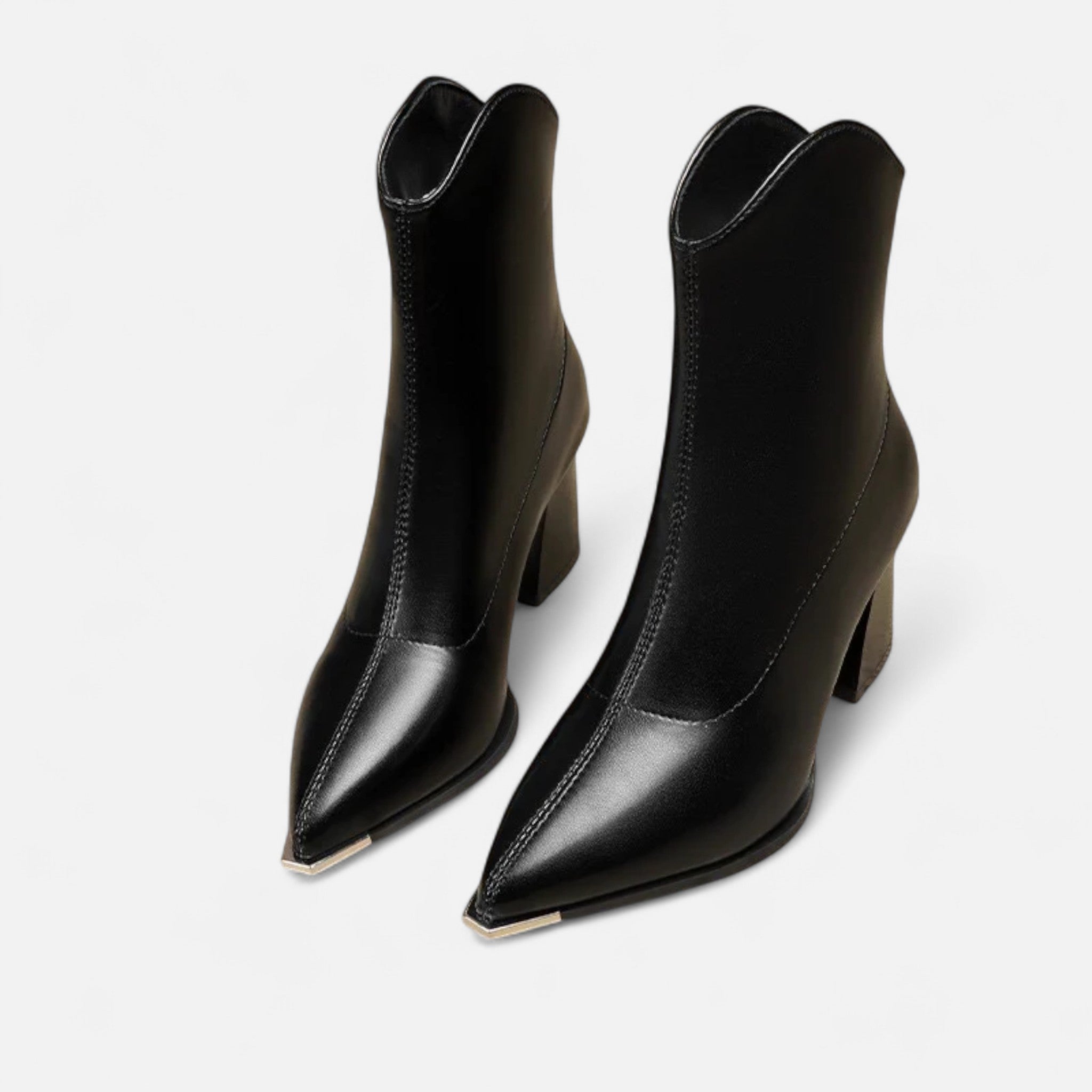 Ancienne Monde | Bottines Femme Cuir Chelsea Talon Haut