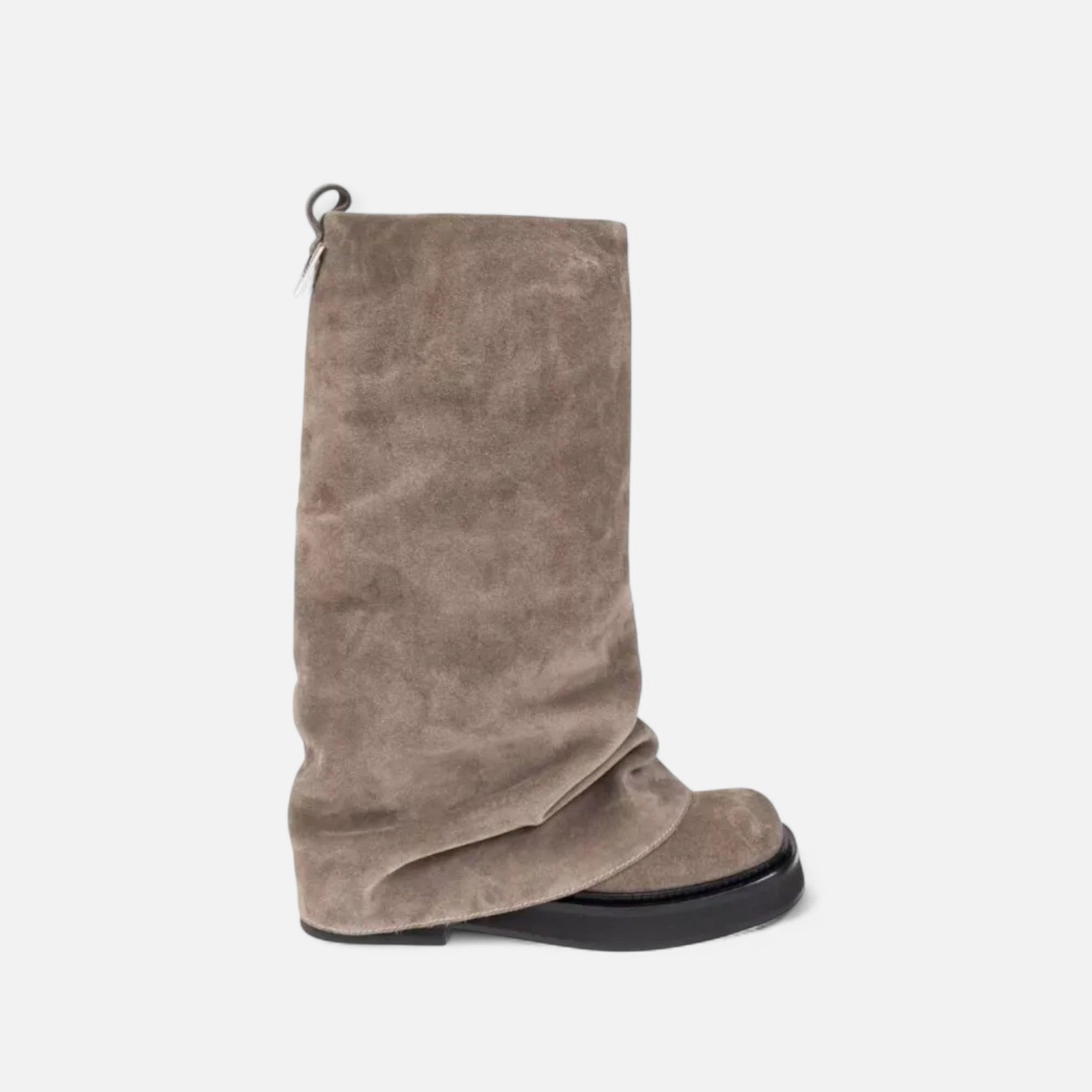 Ancienne Monde | Bottes Hautes Femme Plissées Semelle Épaisse