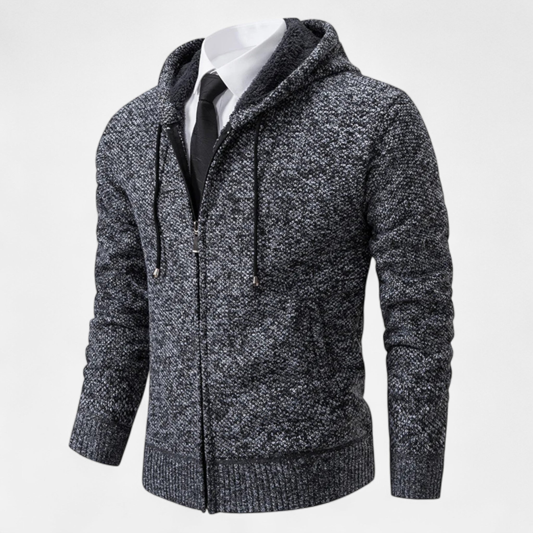 Ancienne Monde | Casaco Polar Masculino com Fecho e Gola Alta