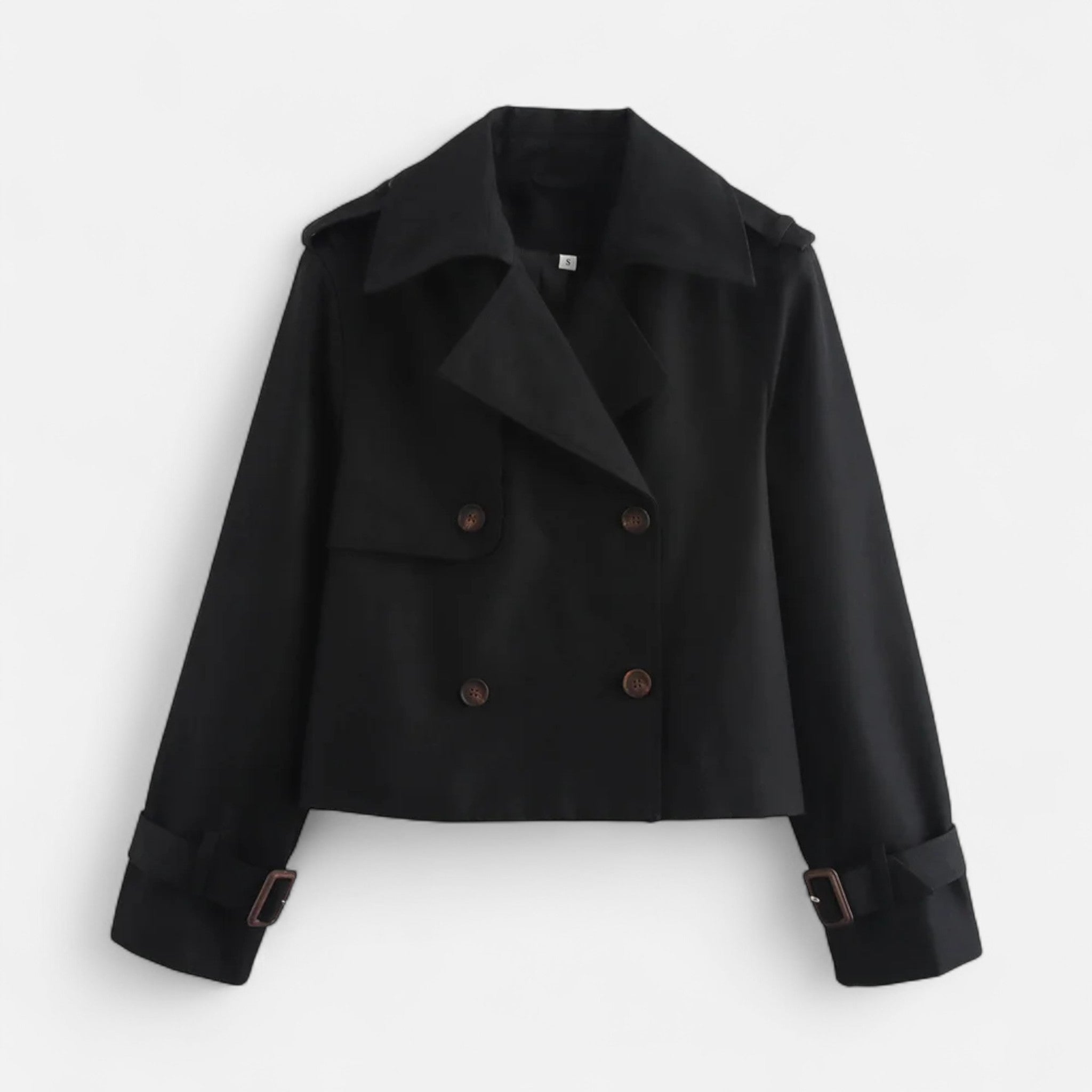Ancienne Monde | Trench Court Femme Double Boutonnage Vintage