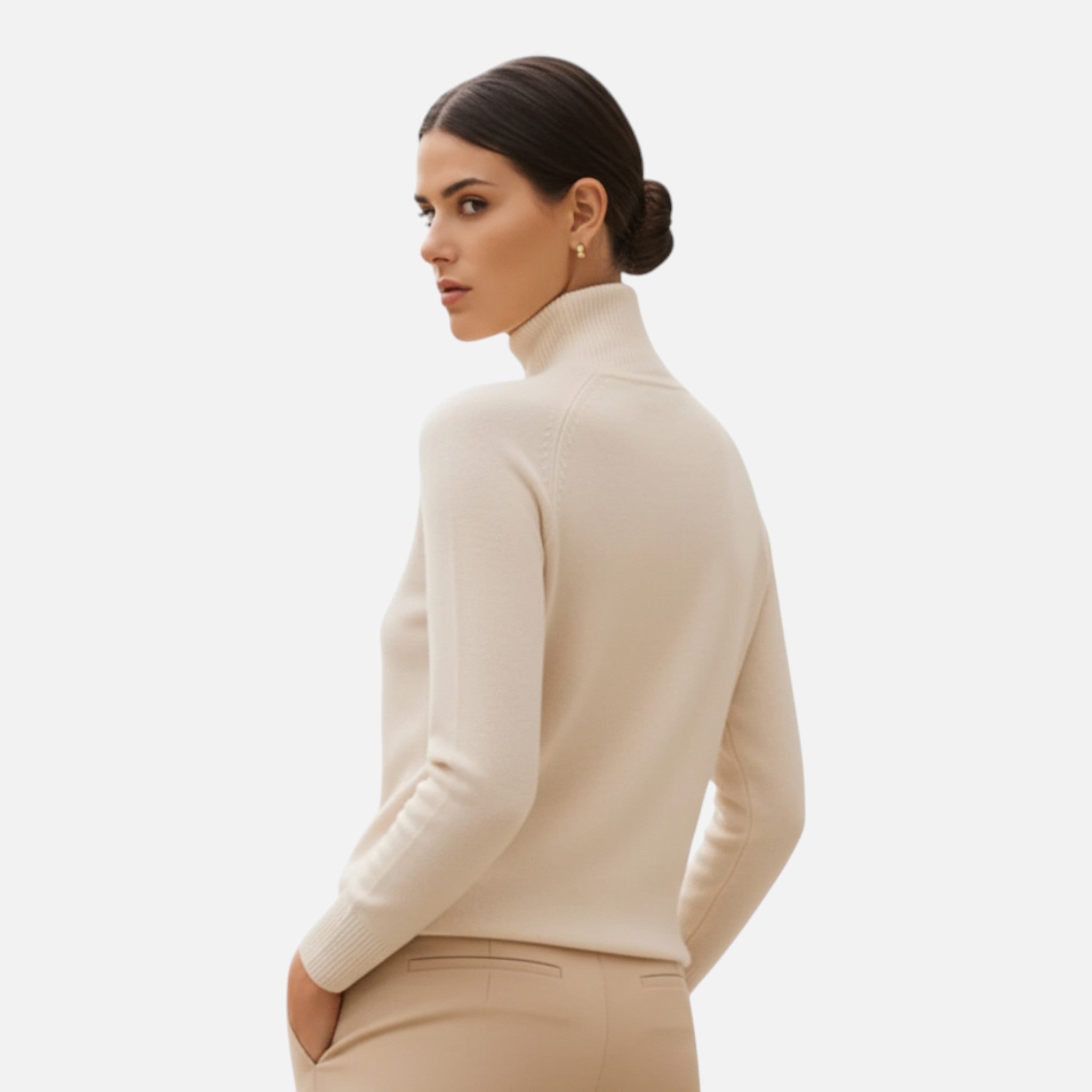 Ancienne Monde | Elegáns női gyapjú garbó pulóver