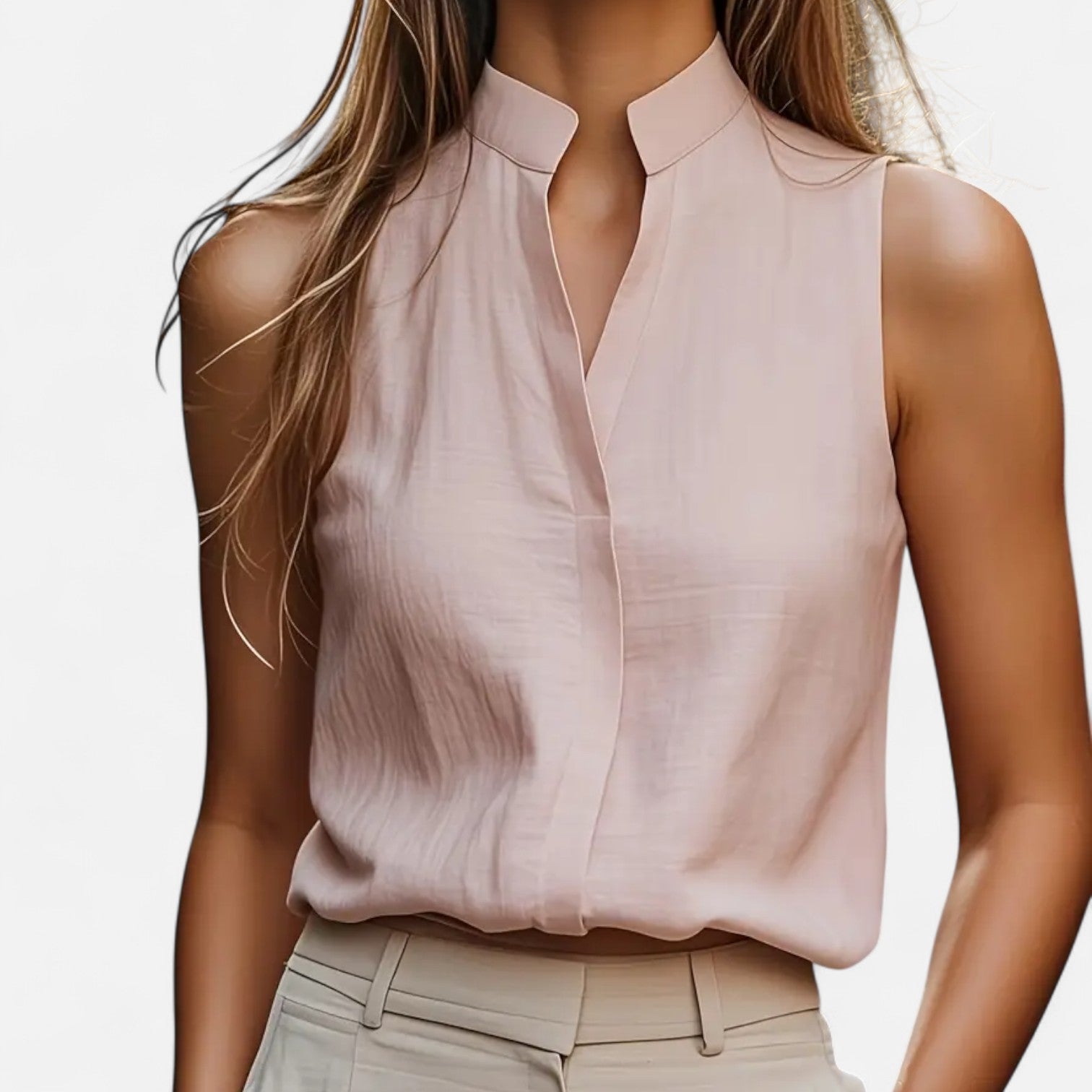 Ancienne Monde | Blouse Sans Manches à Col V pour Femme