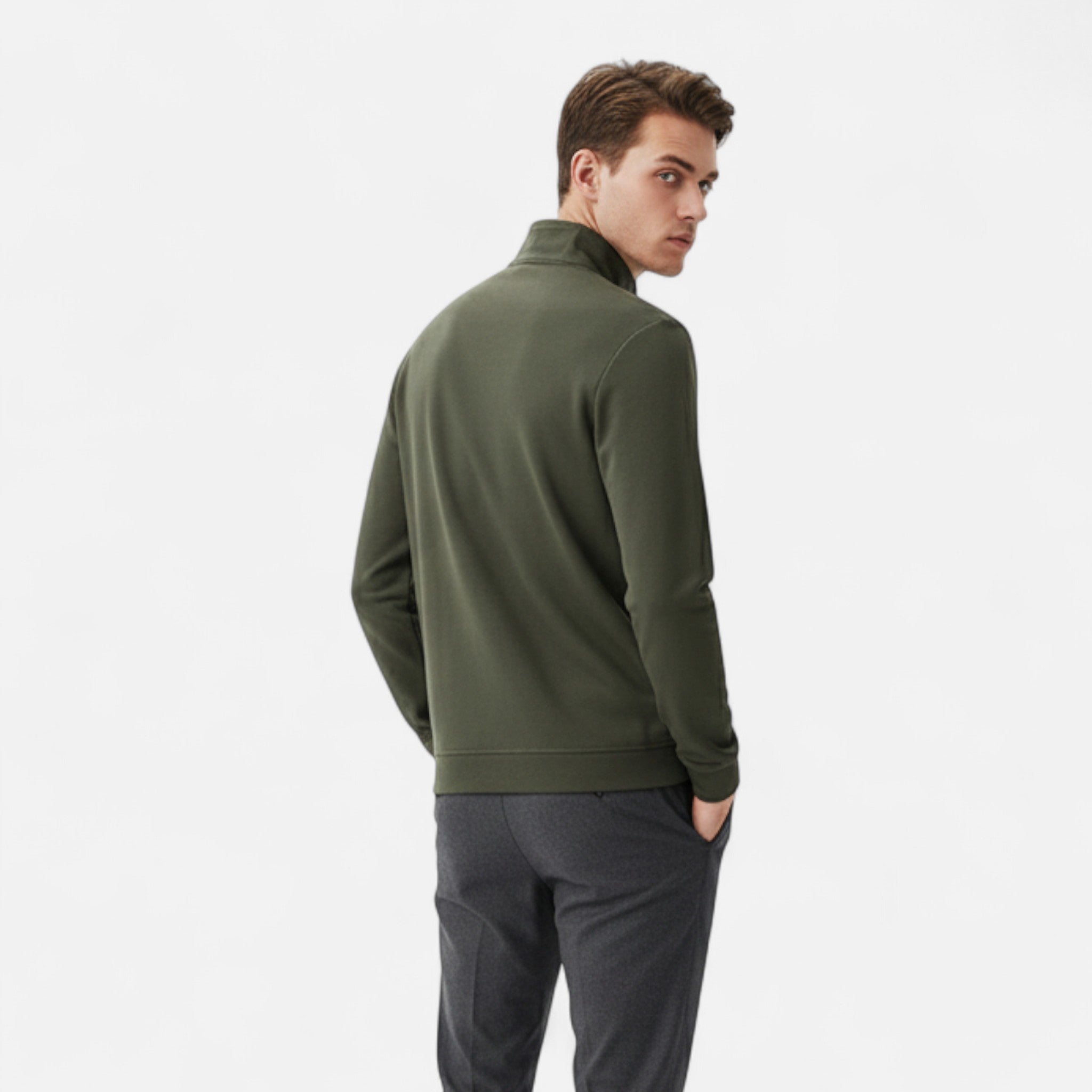 Ancienne Monde | Camisola Leve com Meio Fecho em Algodão Homem