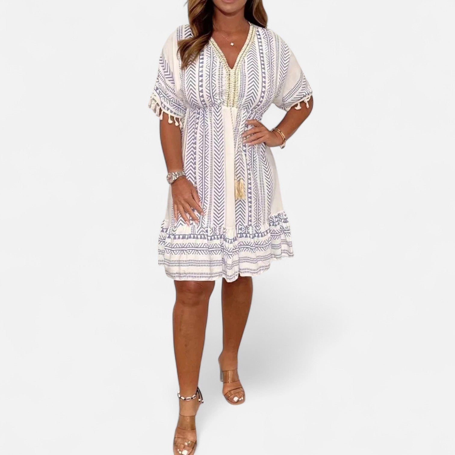 Ancienne Monde | Robe Longue Bohème pour Femme – Élégance Estivale Chic aux Détails Artisanaux