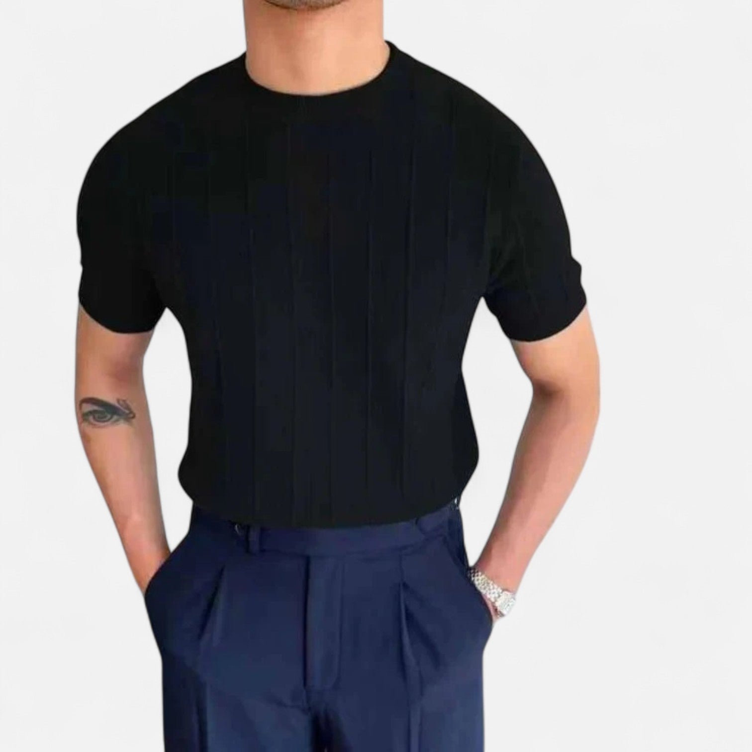 Ancienne Monde | Polo Estival à Manches Courtes pour Homme – Luxe Silencieux et Esthétique Intemporelle "Old Money"