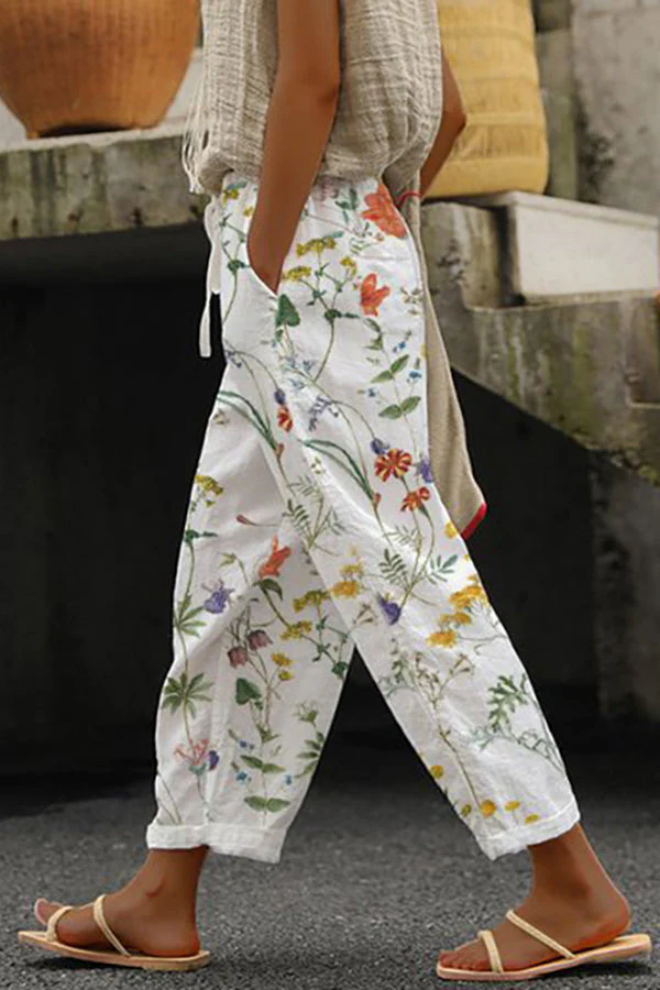 Fließende Hose mit Muster