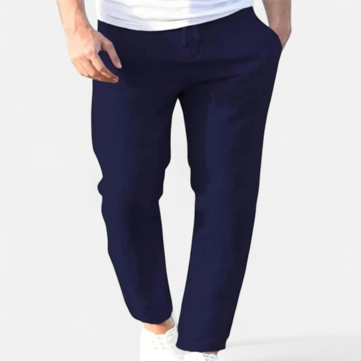 Ancienne Monde | Pantalon en Lin à Cordon pour Homme – Confort Respirant pour l’Été