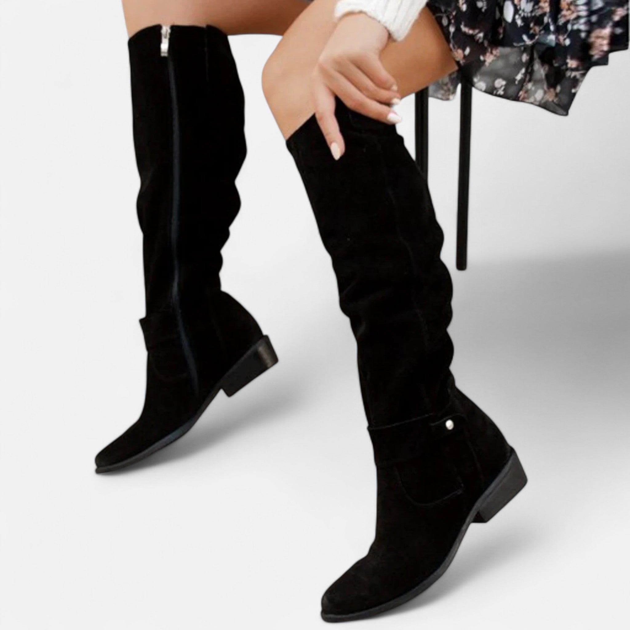 Ancienne Monde | Bottines Femme à Talon Moyen Confort Élégant