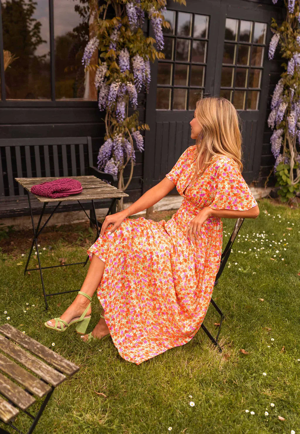 Maxi Robe Imprimée à Volants
