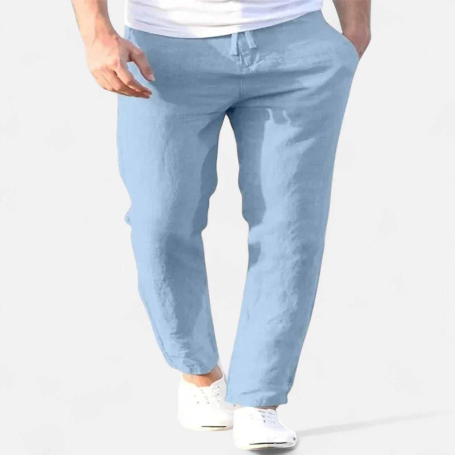 Ancienne Monde | Pantalon en Lin à Cordon pour Homme – Confort Respirant pour l’Été