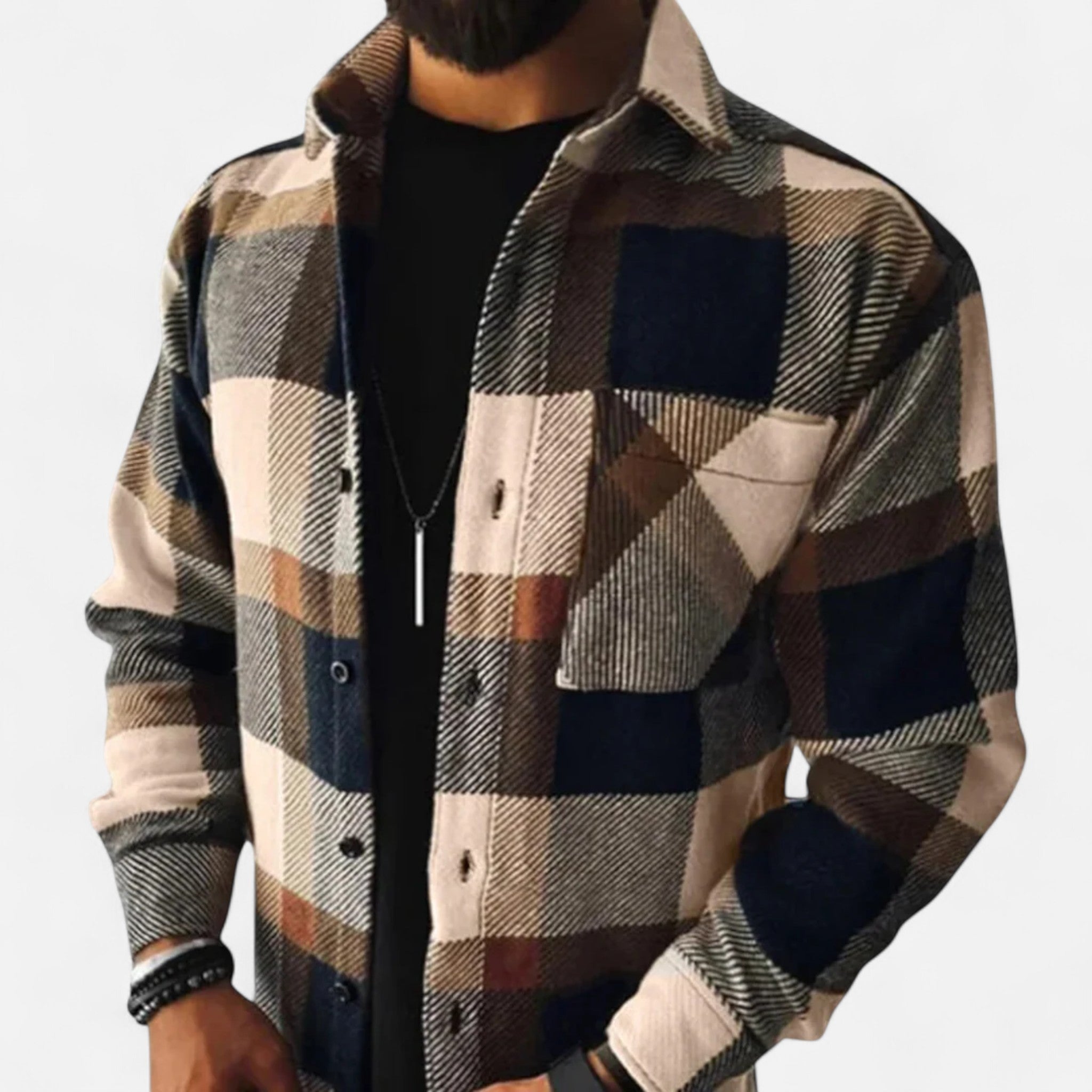 Ancienne Monde | Chemise Homme Hiver à Carreaux Classique Premium
