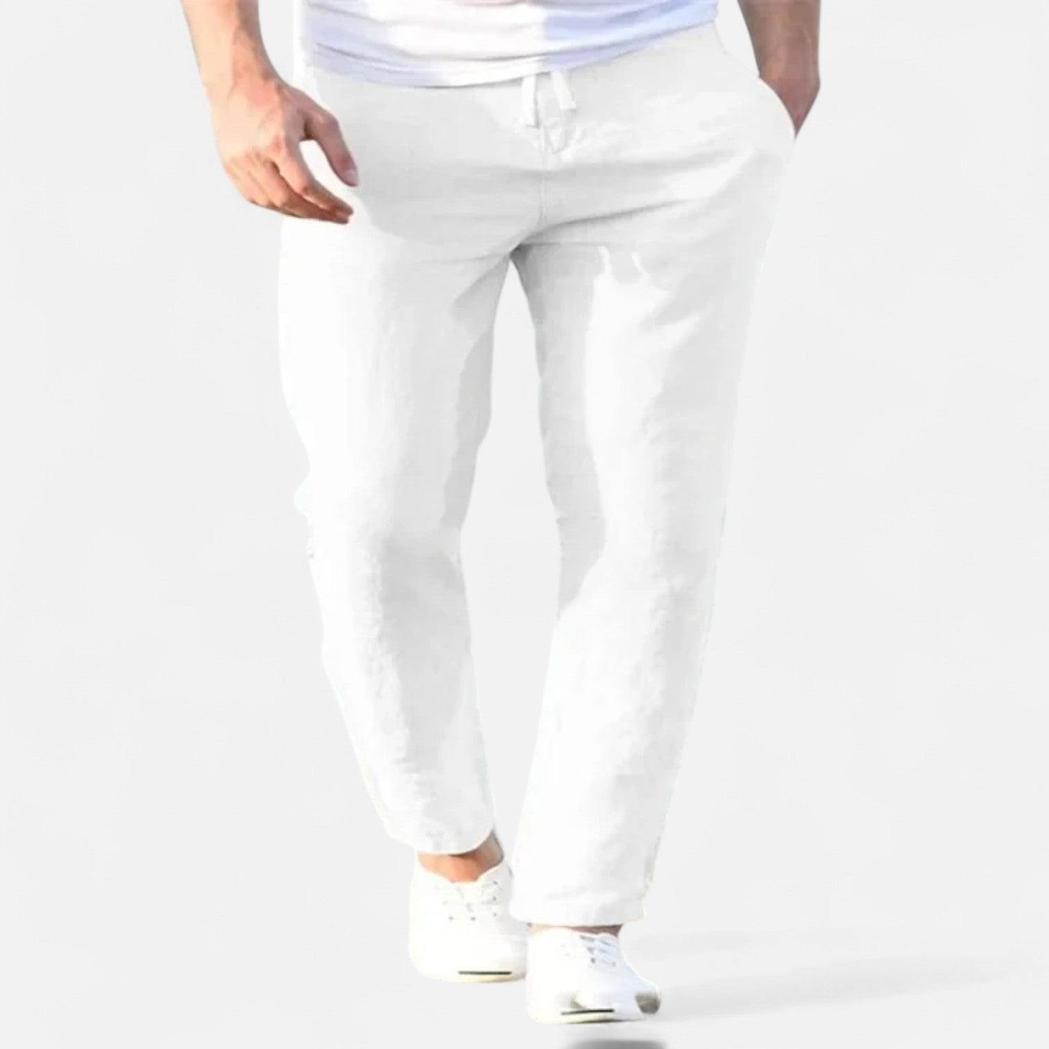 Ancienne Monde | Pantalon en Lin à Cordon pour Homme – Confort Respirant pour l’Été
