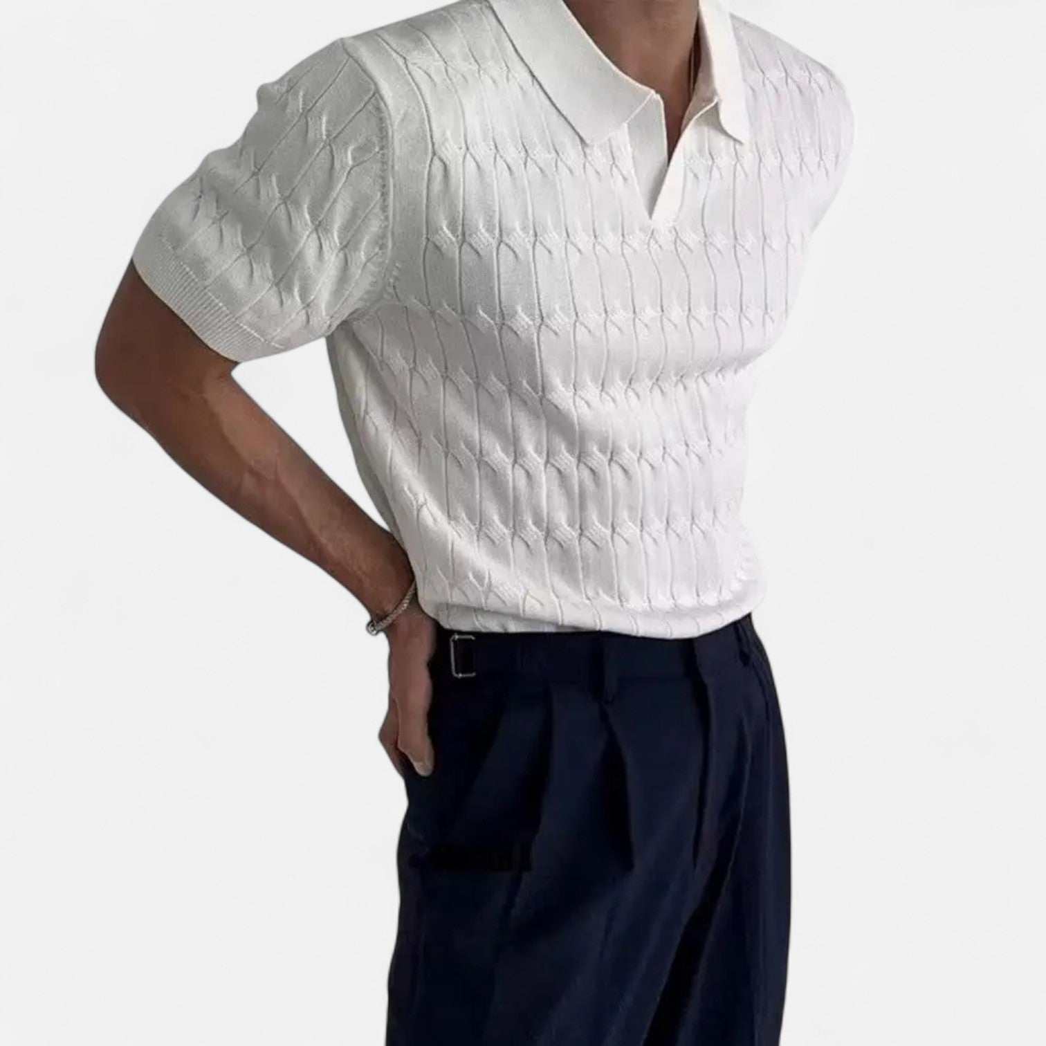 Ancienne Monde | T-shirt Rayé Col Rond pour Homme – Simplicité Intemporelle